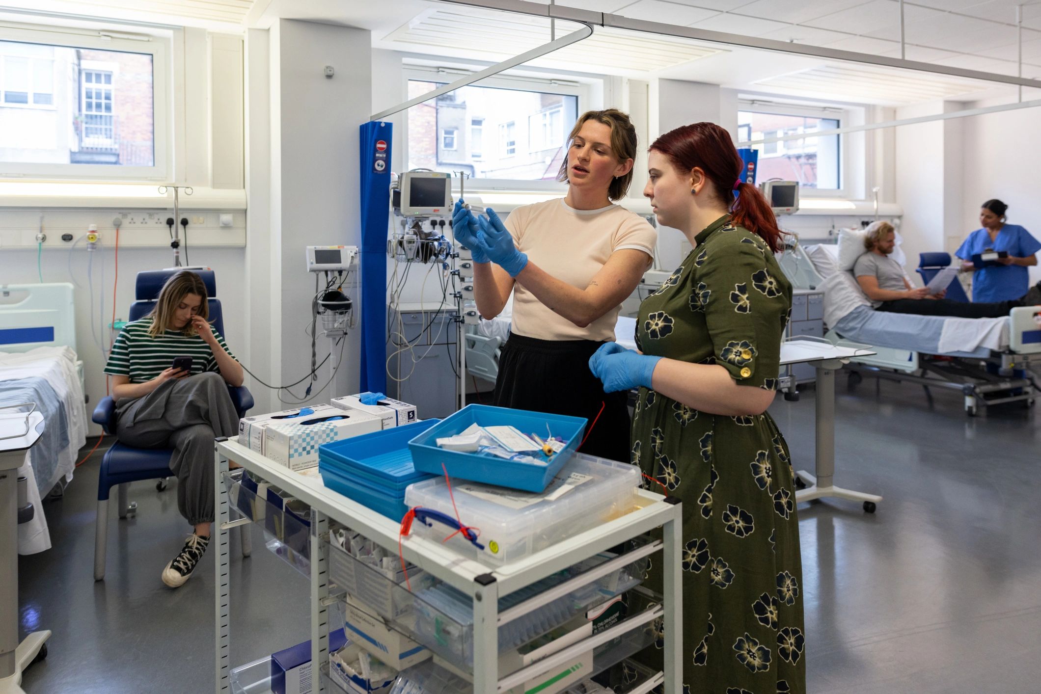 Clinical training and skills practice in a hospital learning environment
