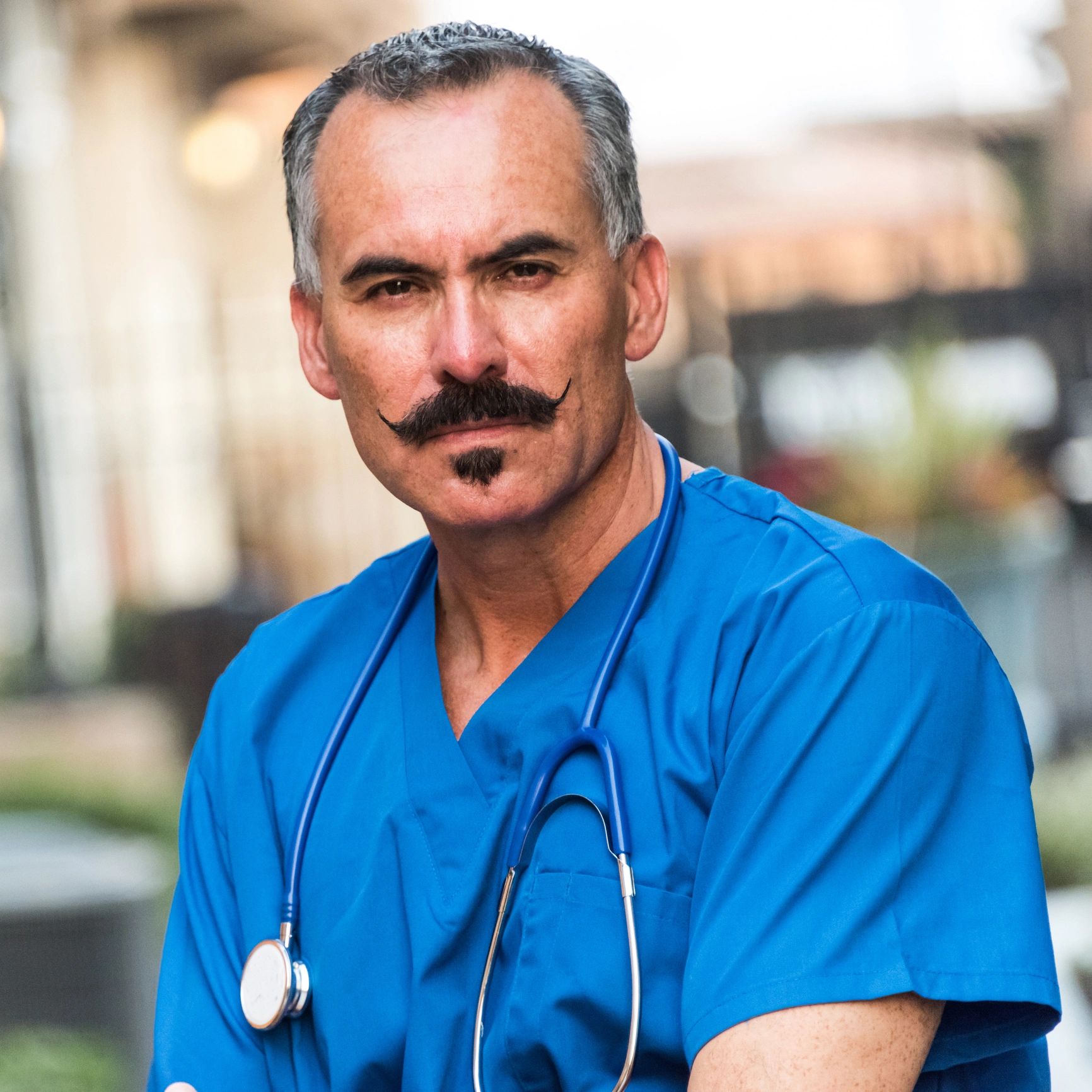 Portrait of a doctor looking at the camera